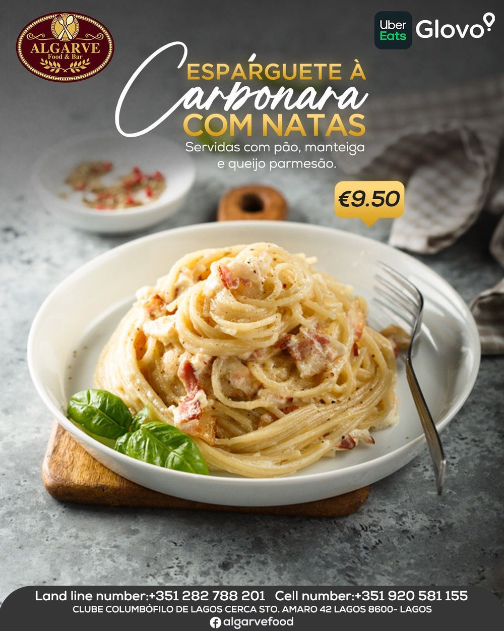 ESPARGUETE À Carbonara COM NATAS